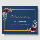 Livre D'or Funérailles commémoratives en mémoire d'amour bleu (Recto)