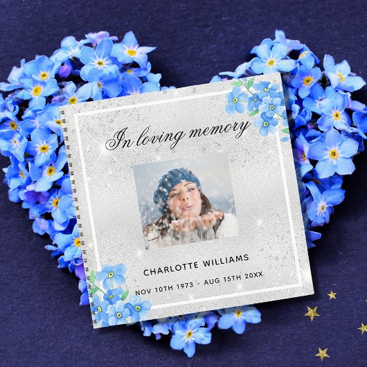 Livre d'or funérailles funéraire argent floral pho