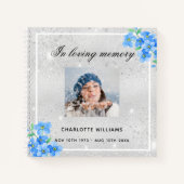 Livre d'or funérailles funéraire argent floral pho (Devant)