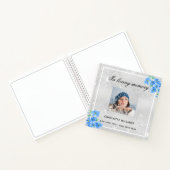 Livre d'or funérailles funéraire argent floral pho (Intérieur)