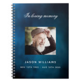 Livre d'or funérailles funéraire bleu ciel photo (Devant)