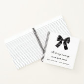 Livre d'or funérailles funéraire noir blanc arc (Intérieur)