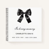 Livre d'or funérailles funéraire noir blanc arc (Devant)