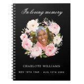 Livre d'or funérailles funéraires noir florale pho (Devant)