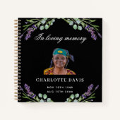 Livre d'or funérailles funéraires noir florales ph (Devant)