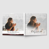 Livre D'or Funérailles Mémorial blanc superposition photo sim (Complet)