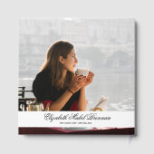 Livre D'or Funérailles Mémorial blanc superposition photo sim (Verso)