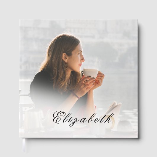 Livre D'or Funérailles Mémorial blanc superposition photo sim (Recto)