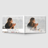 Livre D'or Funérailles Mémorial blanc superposition photo sim (Complet)