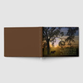 Livre D'or Funérailles Monument Spirituel Cheval et Oak Tree  (Complet)