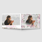 Livre D'or Funérailles Roses couverture blanche Photo simple (Complet)