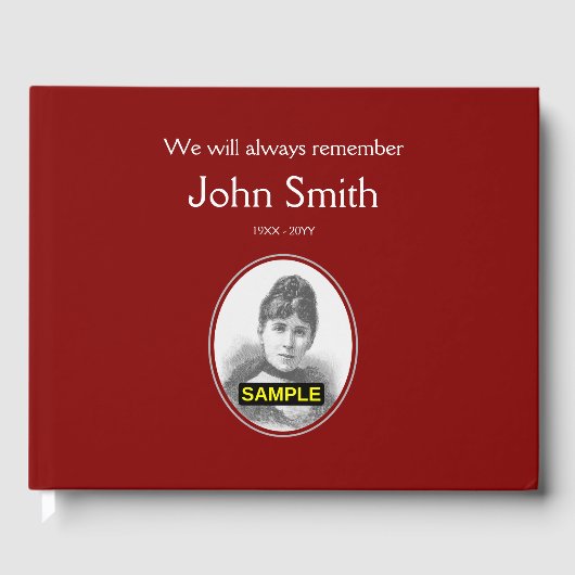 Livre d'or funéraire basique et élégant (Recto)