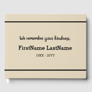 Livre d'or funéraire Customisé et en deuil