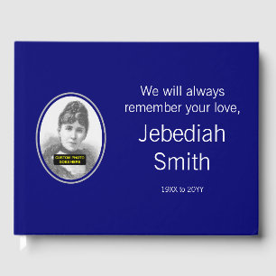 Livre d'or funéraire de base; Photo personnalisée