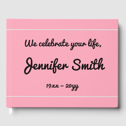 Livre d'or funéraire élégant et en deuil (Recto)