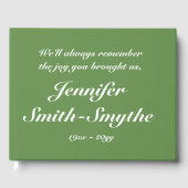 Livre d'or funéraire élégant et triste (Recto)