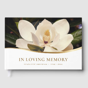 Livre d'or funéraire Magnolia blanche