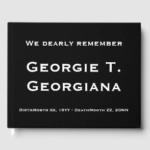 Livre d'or funéraire respectable et élégant