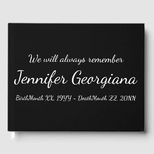 Livre d'or funéraire simple et minimal