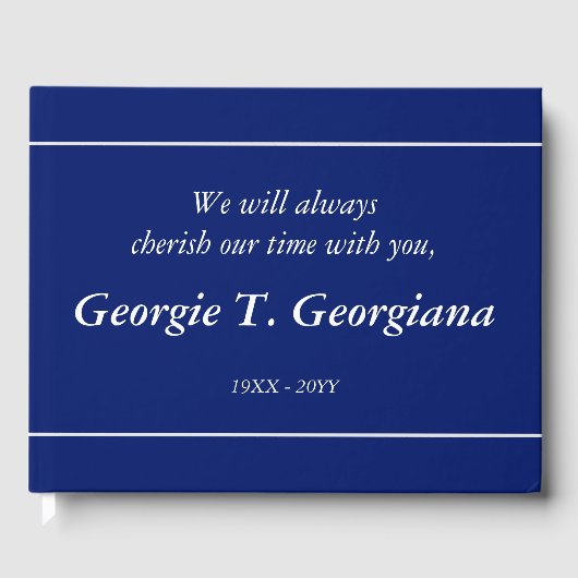 Livre d'or funéraire simple et minimal (Recto)