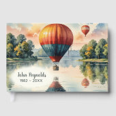 Livre D'or Funeral Hot Air Balloons with Water Reflection (Recto)