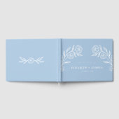 Livre D'or Fusion florale bleu poussiéreux (Complet)