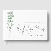 Livre D'or Futur Madame Shower de Mariage Eucalyptus Moderne (Recto)