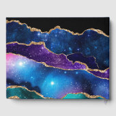 Livre D'or Galaxie en pierre d'Agate marbrée Étoiles brillant (Verso)