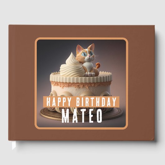 Livre D'or Gâteau de Kitten - Anniversaire (Recto)