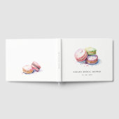 Livre D'or Gâteau de mariage Macarons français à l'aquarelle (Complet)