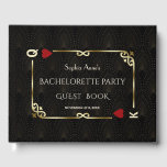 Livre D'or Gatsby Casino Las Vegas Poker Bachelorette<br><div class="desc">Unique Casino Royale et Great Gatsby conception de carte à thème. Il présente un style art déco vintage, un cadre rompu de Roaring des années 1920 avec fausse feuille d'or Fleur-de-lis, coeurs rouges, Q et K sur deux coins (simulant les cartes à jouer). Sur le dos faux or motif Art...</div>