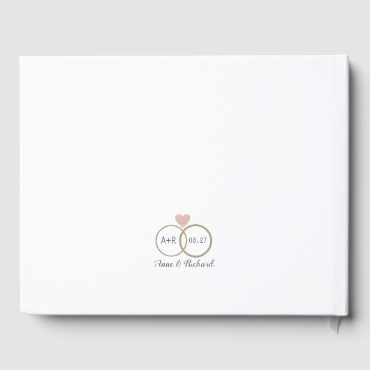 Livre D'or gentil mariage messages invités amour (Verso)