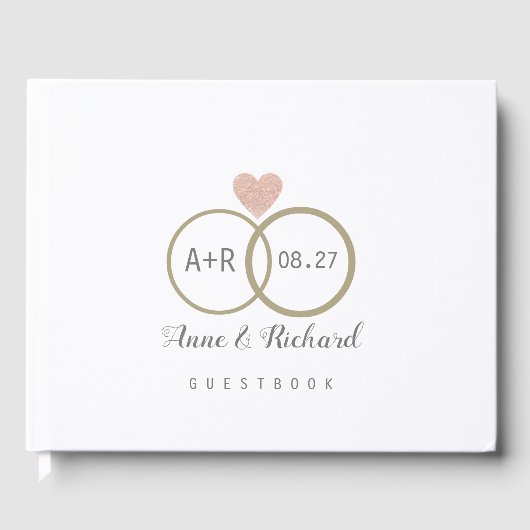 Livre D'or gentil mariage messages invités amour (Recto)