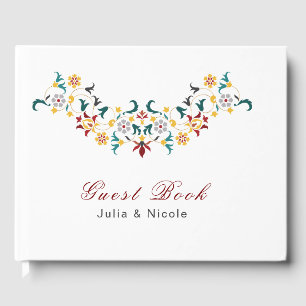 Livre D'or Géométrie Vintage Motif Classique Intriqué Mariage