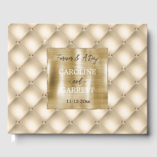 Livre D'or Glam Champagne Gold Glitzy DiamondsMariage (Recto)