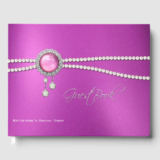 Livre d'or Glam Fuchsia et Pearls
