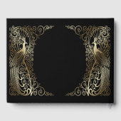 Livre D'or Glam Gold Art Déco Peacocs Mariage (Verso)