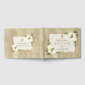 Livre D'or Glam Gold Parties scintillant Blanc Floral Girl Ba (Complet)