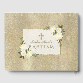 Livre D'or Glam Gold Parties scintillant Blanc Floral Girl Ba (Verso)