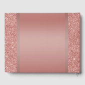 Livre D'or Glitzy Rose Gold Bow & Gem fête d'anniversaire (Verso)