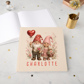 Livre D'or Gnomes de la Saint-Valentin personnalisés avec des