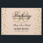 Livre D'or Gold 50th Birthday Party Parties scintillant Confe<br><div class="desc">Élégante Parties scintillant d'or du 50e anniversaire Confetti Blush Pink modèle.</div>