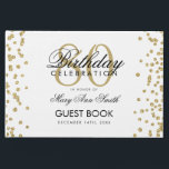 Livre D'or Gold 80th Birthday Party Parties scintillant Confe<br><div class="desc">Élégant modèle Confetti de la Parties scintillant d'or du 80e anniversaire.</div>