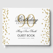 Livre D'or Gold 90e anniversaire Parties scintillant Confetti (Recto)