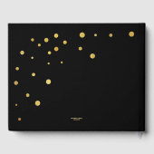 Livre D'or Gold Confetti Black Photo Mariage (Verso)