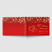 Livre D'or Gold Confetti Coeurs 50e anniversaire de Mariage (Complet)