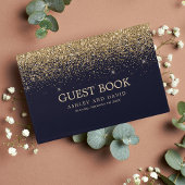 Livre D'or Gold Confetti Marine Bleu Mariage moderne