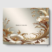 Livre D'or Gold Floral Guest Book (Verso)