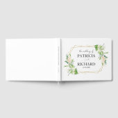 Livre D'or Gold Géométrique Verdure Mariage élégant (Complet)