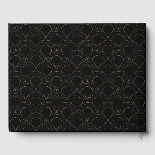 Livre D'or Gold Great Gatsby Art Déco Style Mariage (Verso)